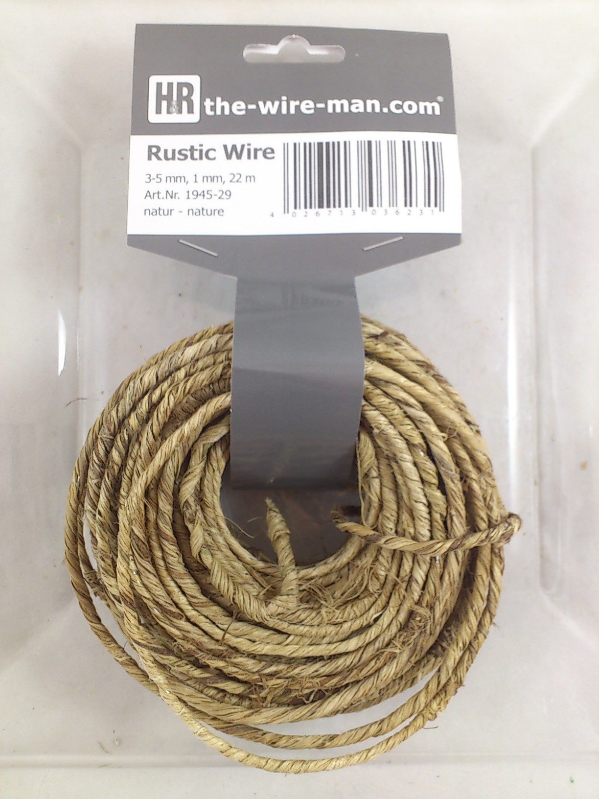 Rustic Wire naturel 3-5 mm 22m.
